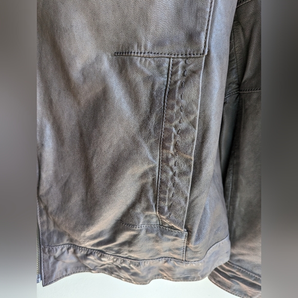 Brown Leather Jacket - Picture 4 of 6
